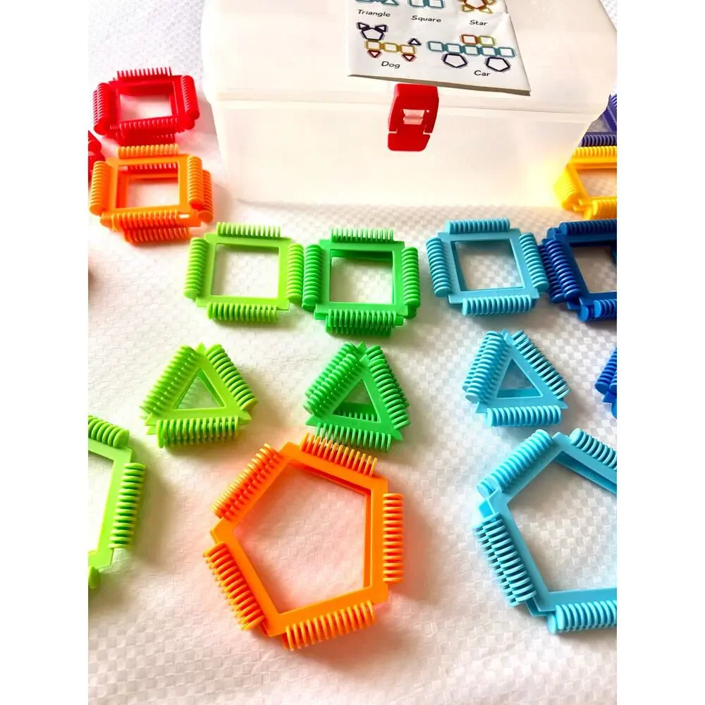 Connect & Construct 38 of 40 Piece Building Set (STEM Jr.) blocks shapes